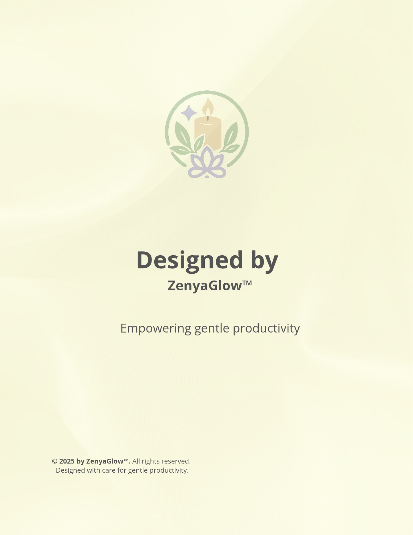 Calm Focus Journal – Sunlight Yellow | Digital Journal for Focus & Clarity