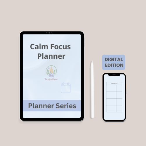 Calm Focus Planner – Sky Blue | Digital Daily Planner for Focus & Balance
