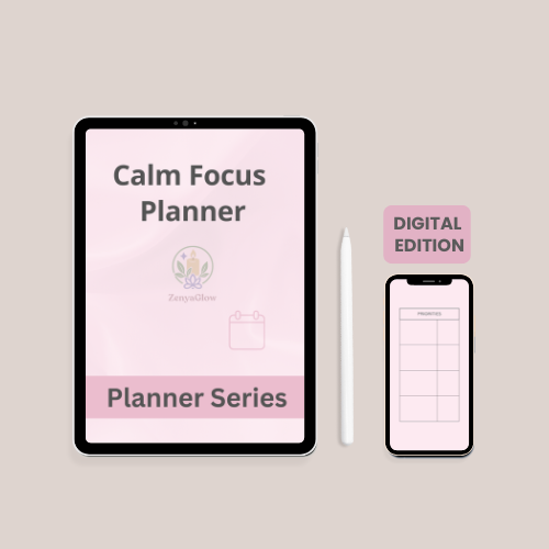 Calm Focus Planner – Blush Pink | Digital Daily Planner for Focus & Balance