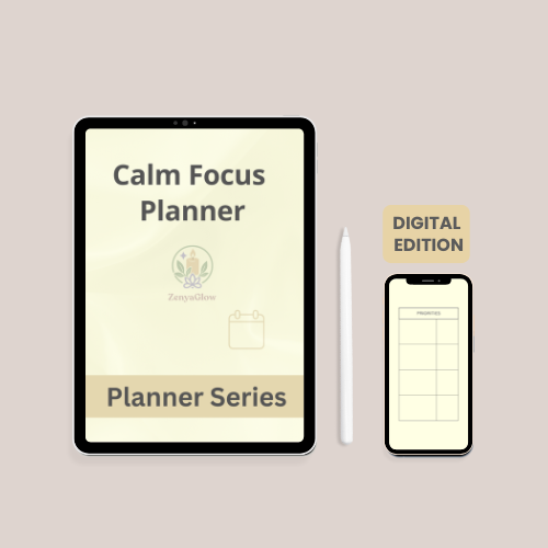 Calm Focus Planner – Sunlight Yellow | Digital Daily Planner for Focus & Balance