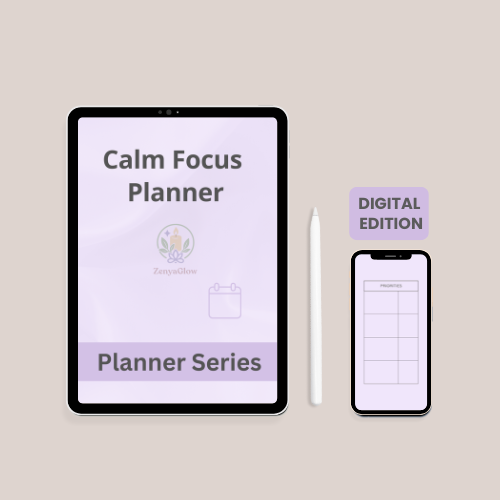 Calm Focus Planner – Soft Lavender | Digital Daily Planner for Focus & Balance
