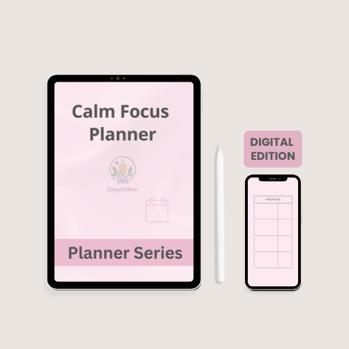 30-Day Calm Focus Planner – Blush Pink | Digital Edition