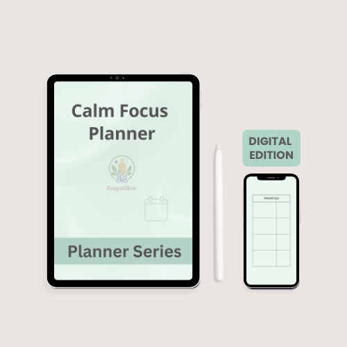 30-Day Calm Focus Planner – Sage Green | Digital Edition