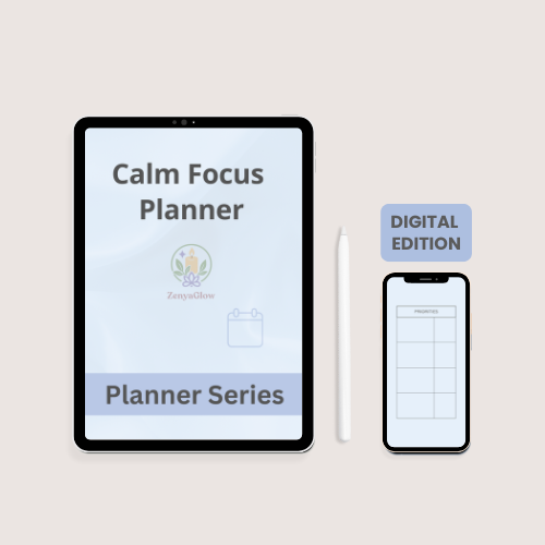 30-Day Calm Focus Planner – Sky Blue | Digital Edition