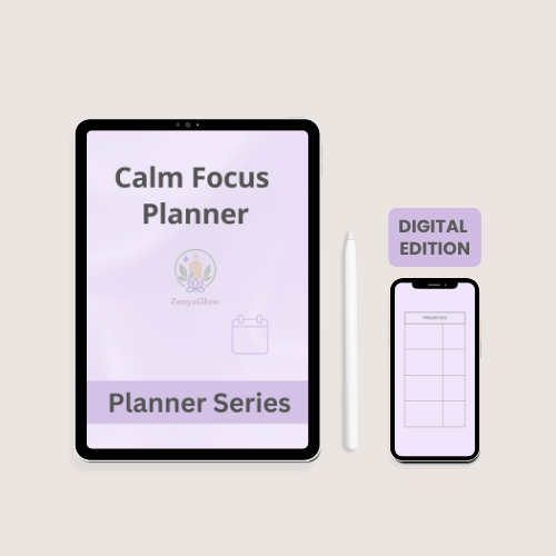 30-Day Calm Focus Planner – Soft Lavender | Digital Edition