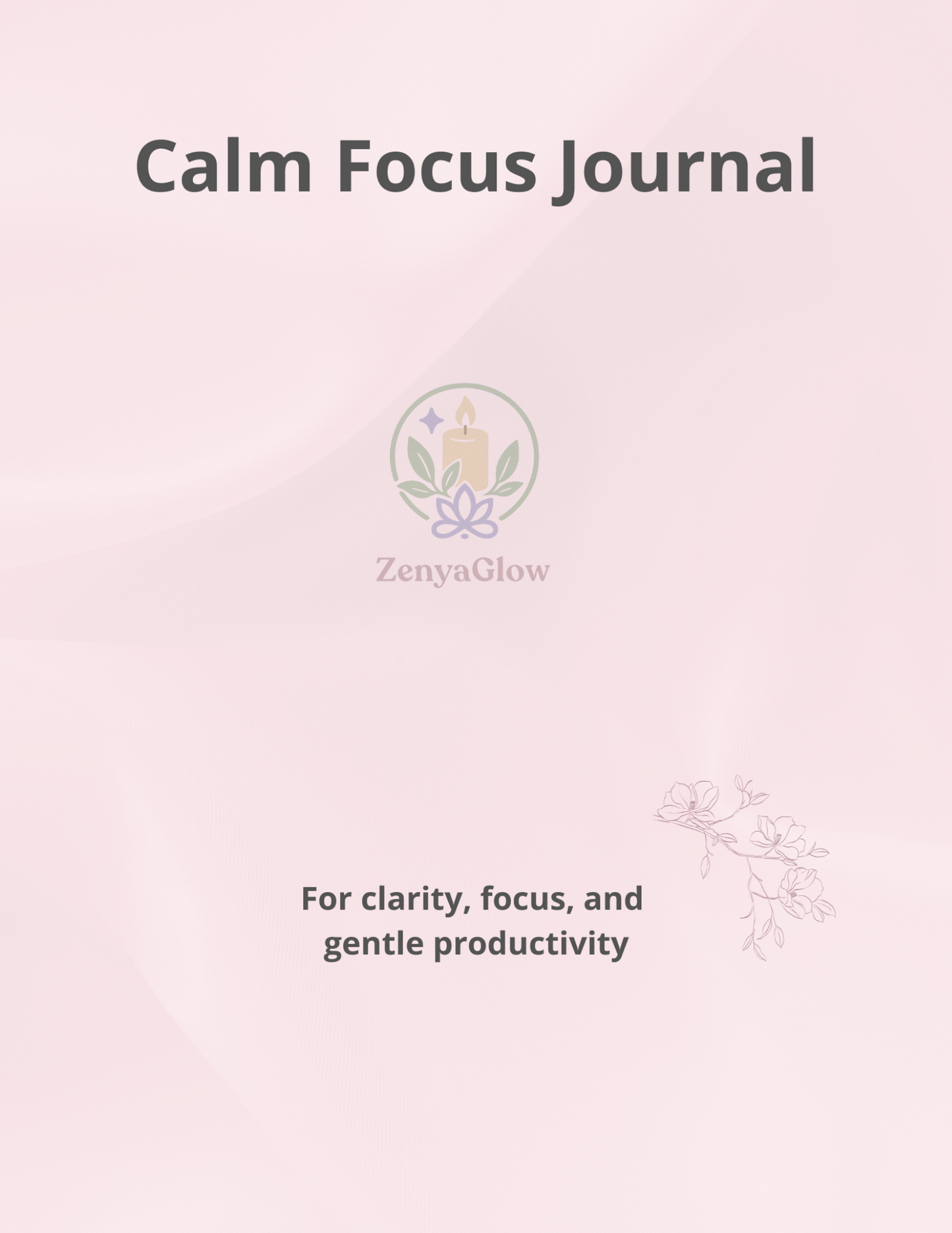 Calm Focus Journal – Blush Pink | Digital Journal for Focus & Clarity