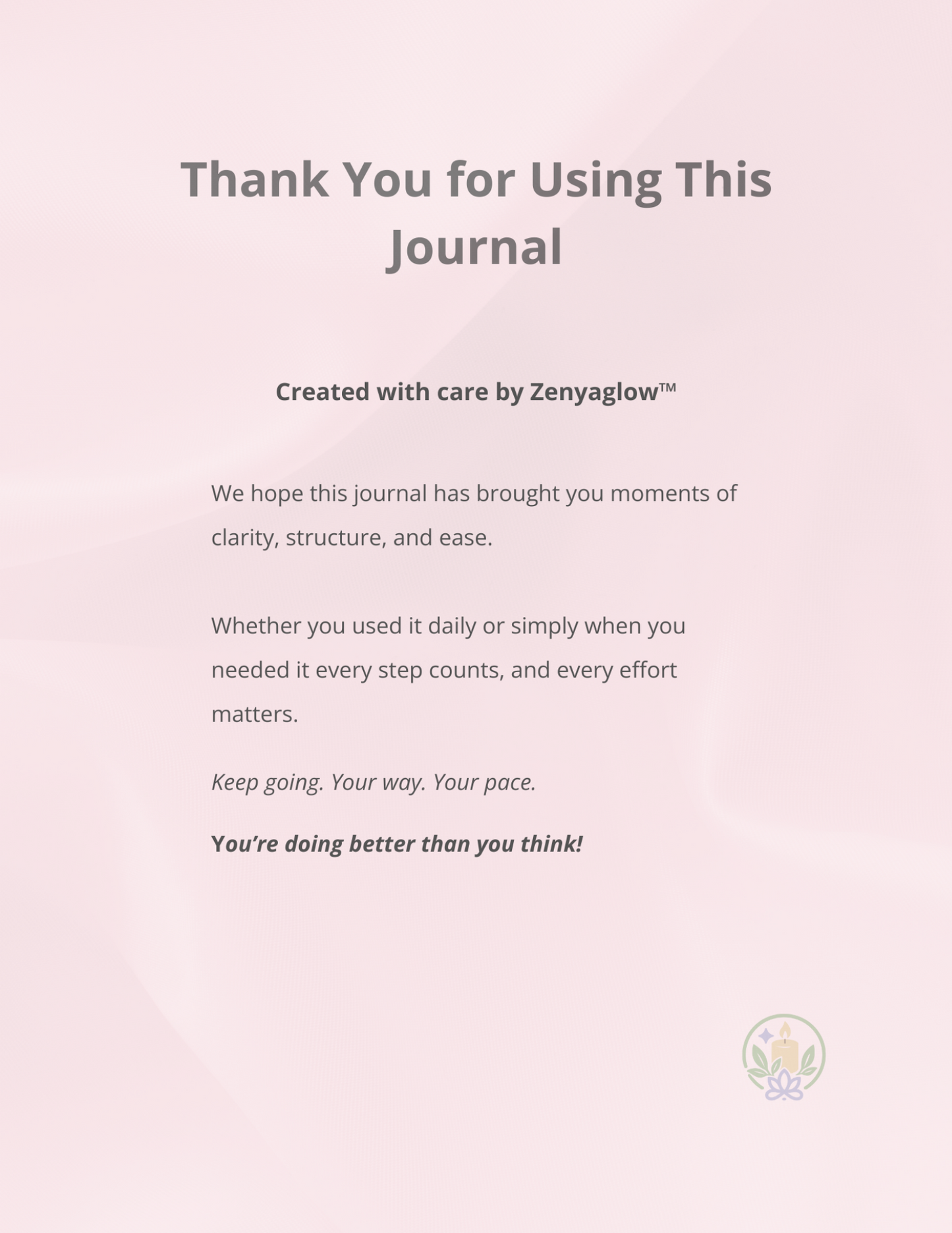 Calm Focus Journal – Blush Pink | Digital Journal for Focus & Clarity