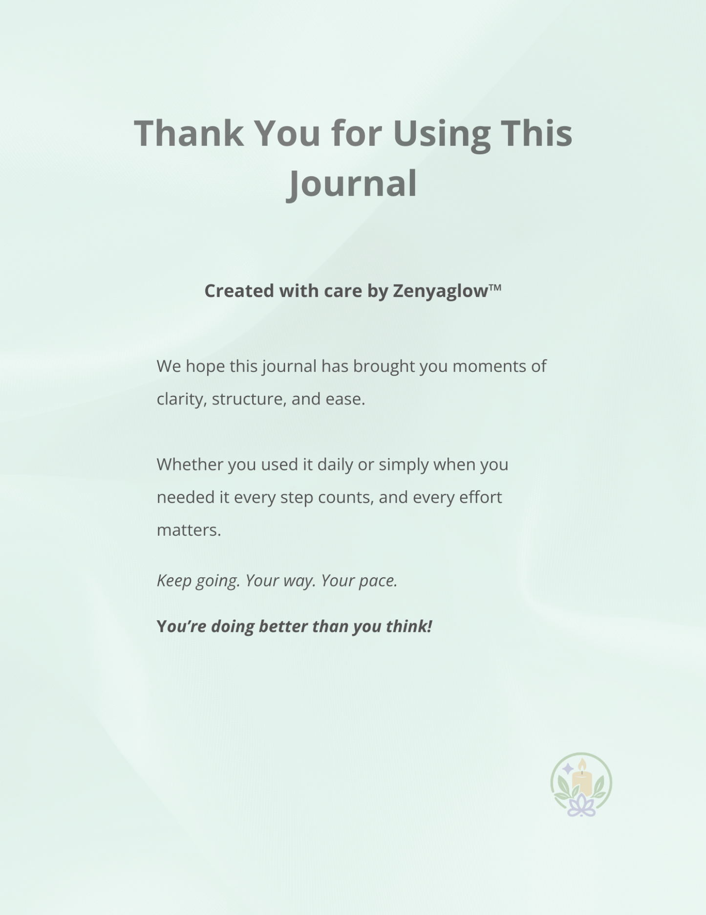 Calm Focus Journal – Sage Green | Digital Journal for Focus & Clarity