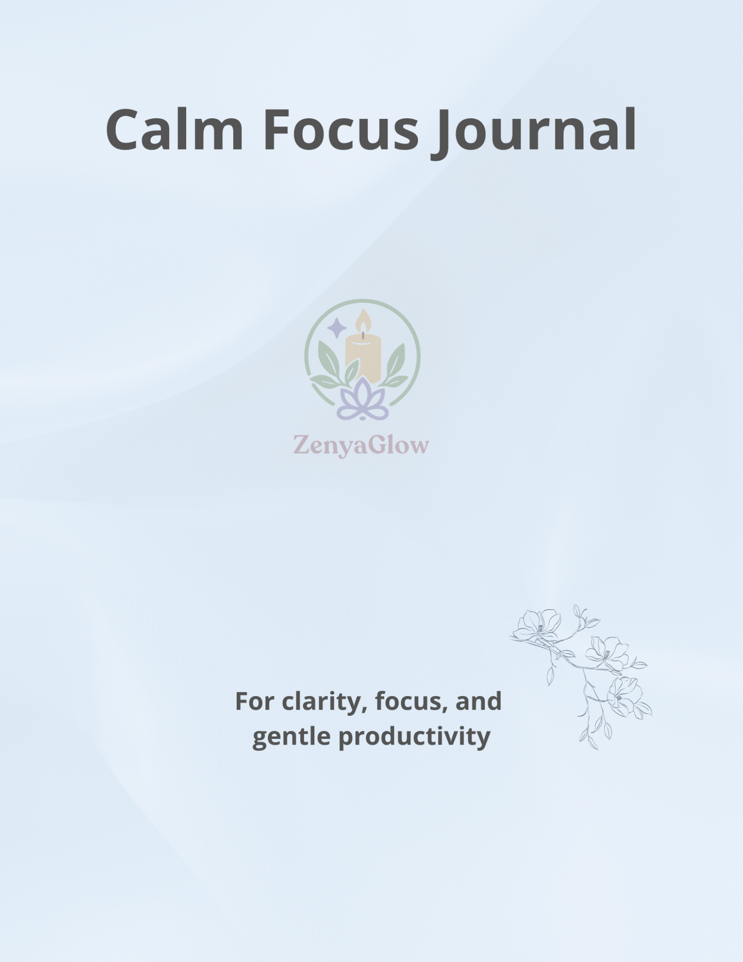 Calm Focus Journal – Sky Blue | Digital Journal for Focus & Clarity