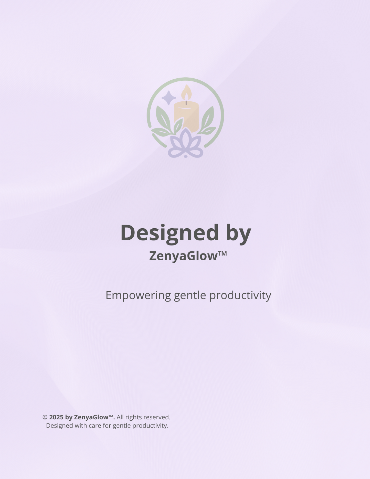 Calm Focus Journal – Soft Lavender | Digital Journal for Focus & Clarity