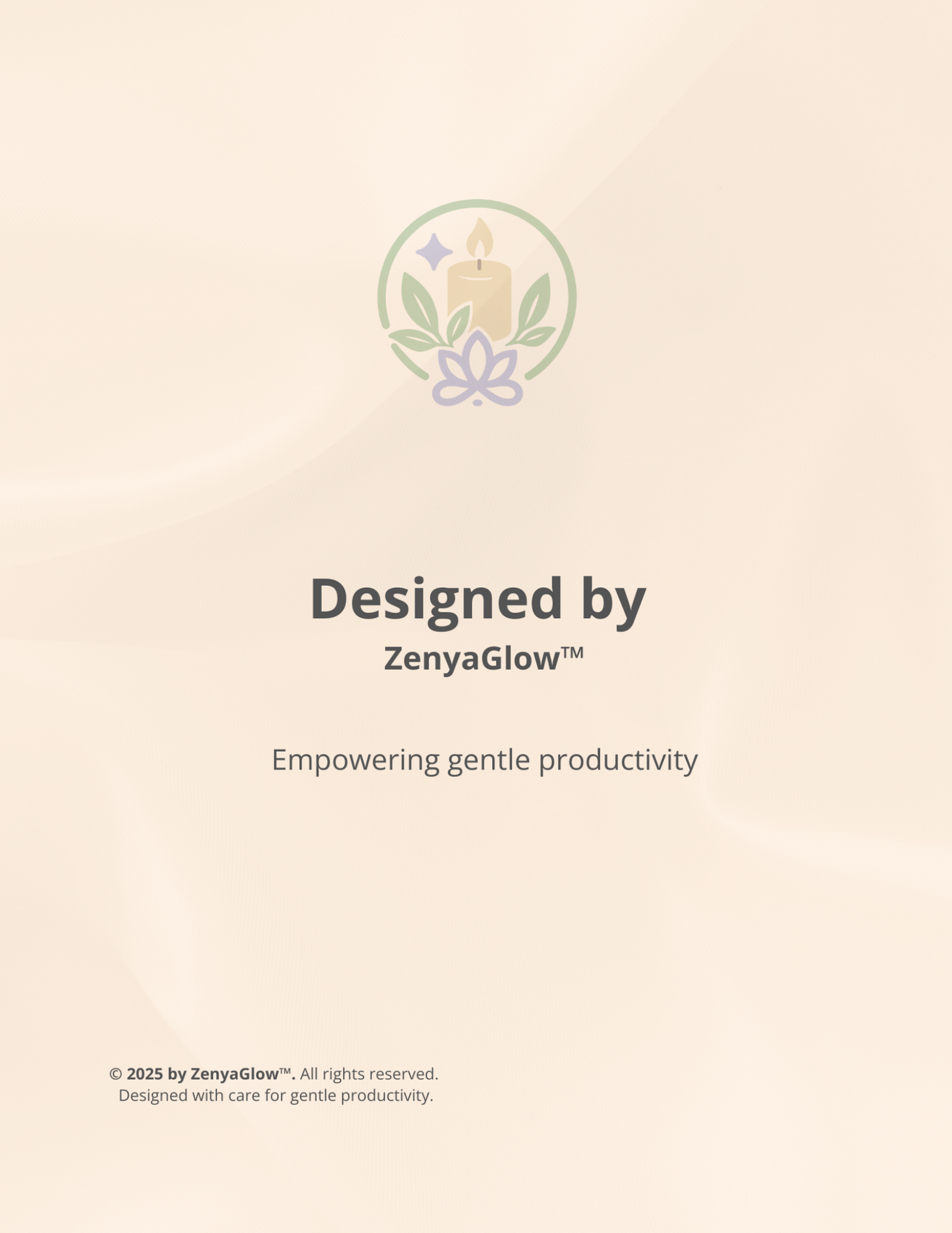 Calm Focus Journal – Warm Peach | Digital Journal for Focus & Clarity