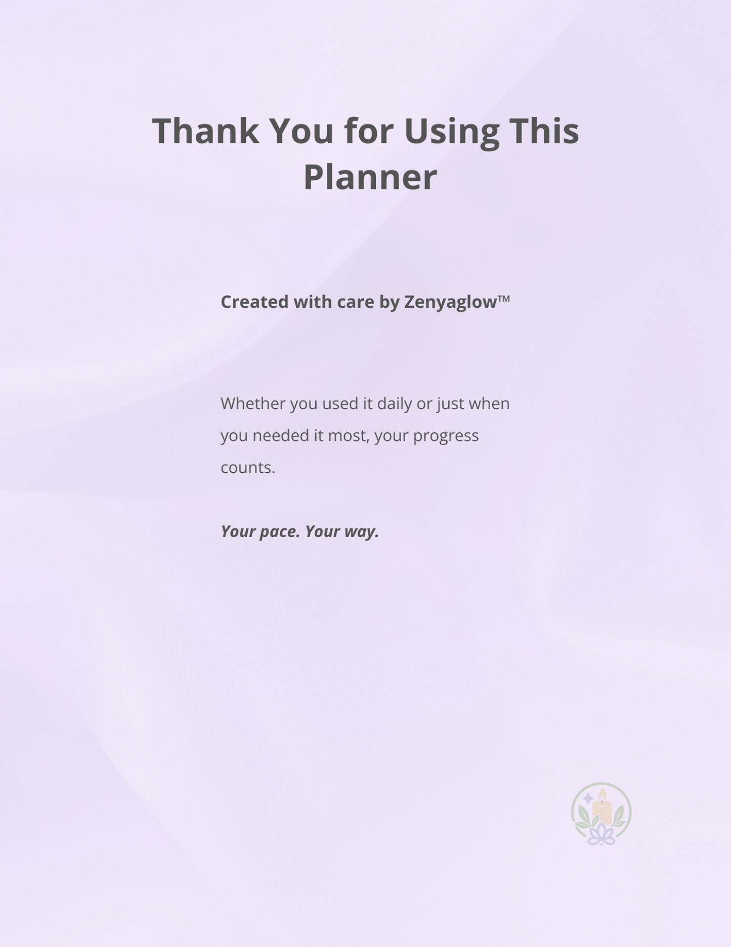 Calm Focus Planner – Soft Lavender | Digital Daily Planner for Focus & Balance