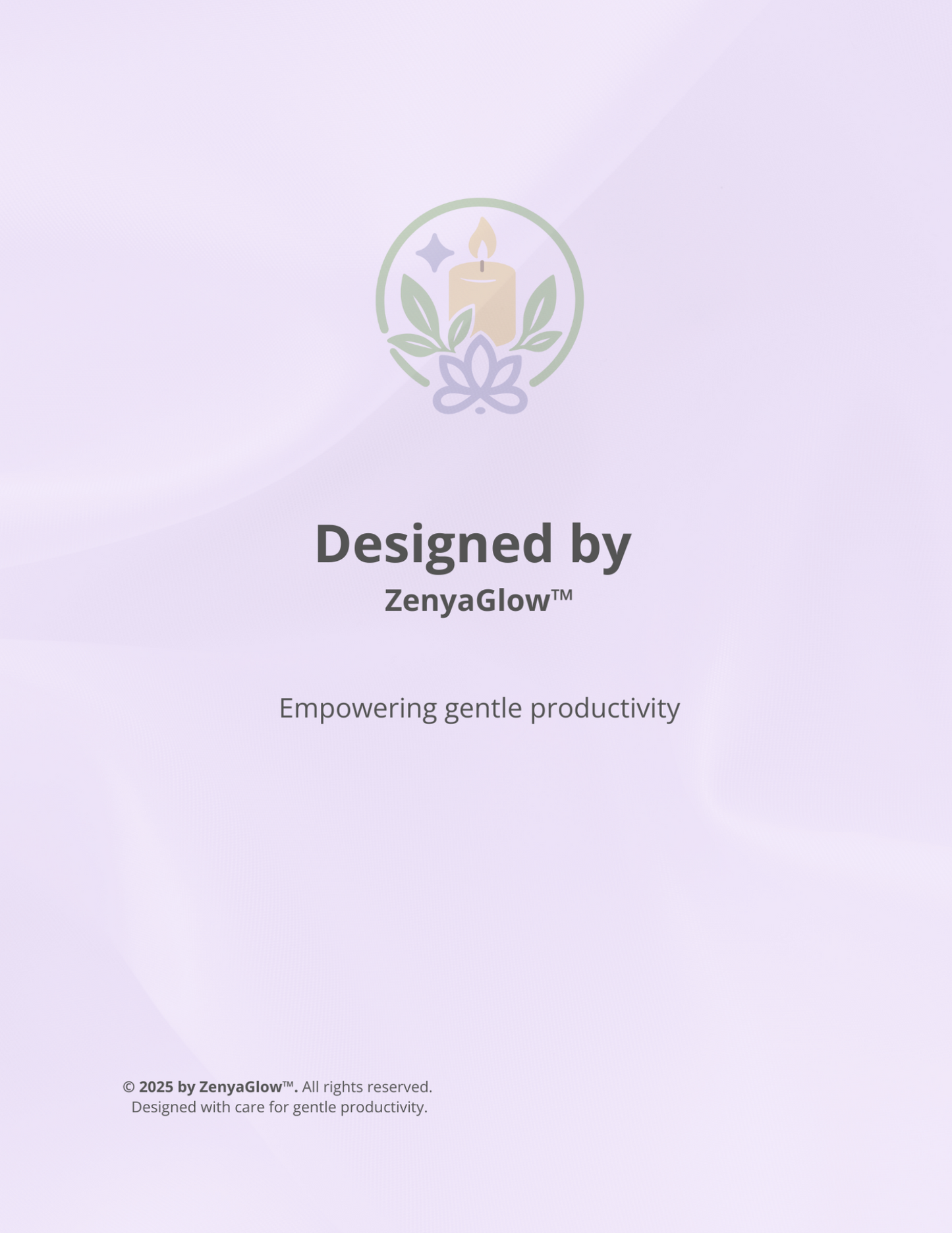 Calm Focus Planner – Soft Lavender | Digital Daily Planner for Focus & Balance