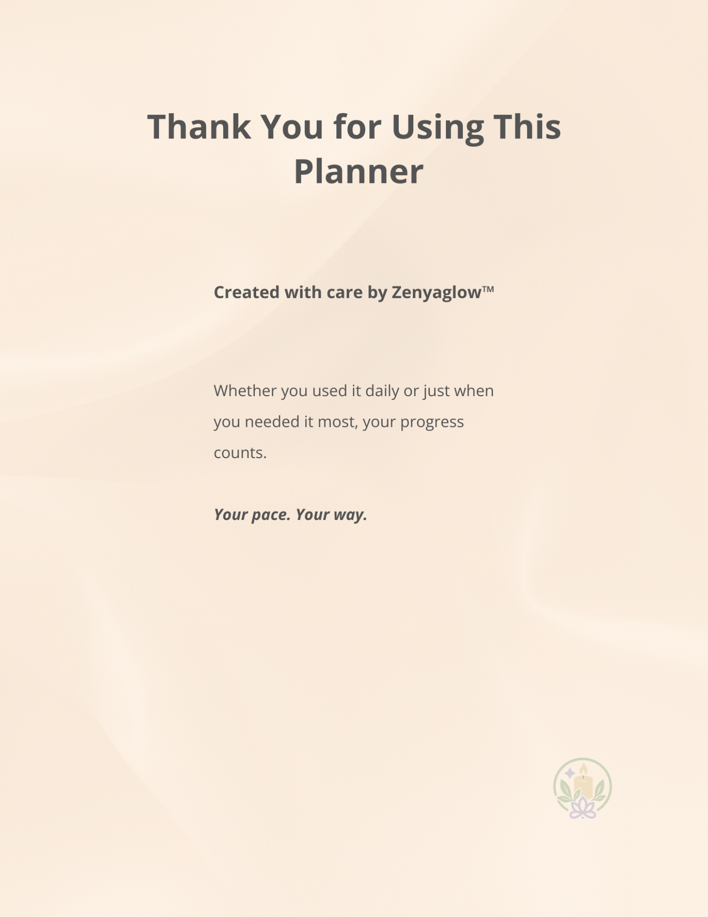 Calm Focus Planner – Warm Peach | Digital Daily Planner for Focus & Balance