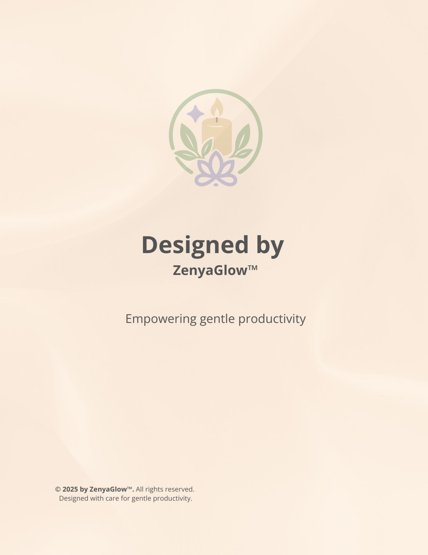 Calm Focus Planner – Warm Peach | Digital Daily Planner for Focus & Balance