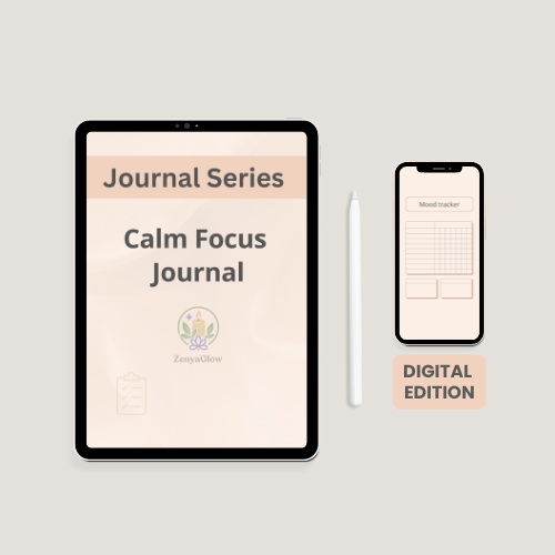 30-Day Calm Focus Journal – Warm Peach | Digital Edition